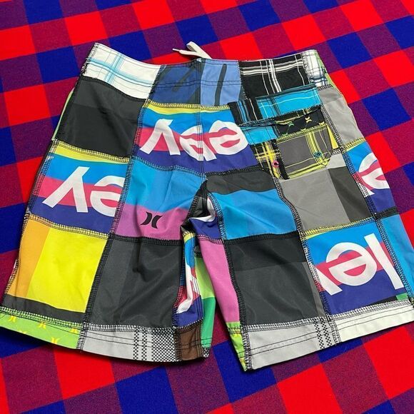 Hurley Men’s Patchwork Swim Trunks Shorts Size 32 - Picture 9 of 9